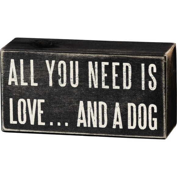 All You Need is love...and a dog Box sign - Picture 2 of 3